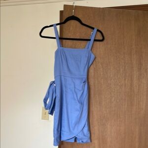 Elegant Blue Sleeveless Dress